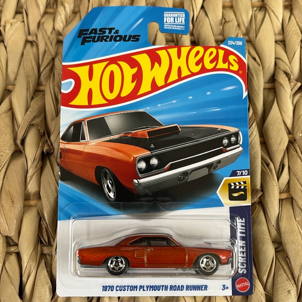 1970 Plymouth Custom Road Runner Fast Furious Car Hot Wheels FF Hotwheels 2026 π